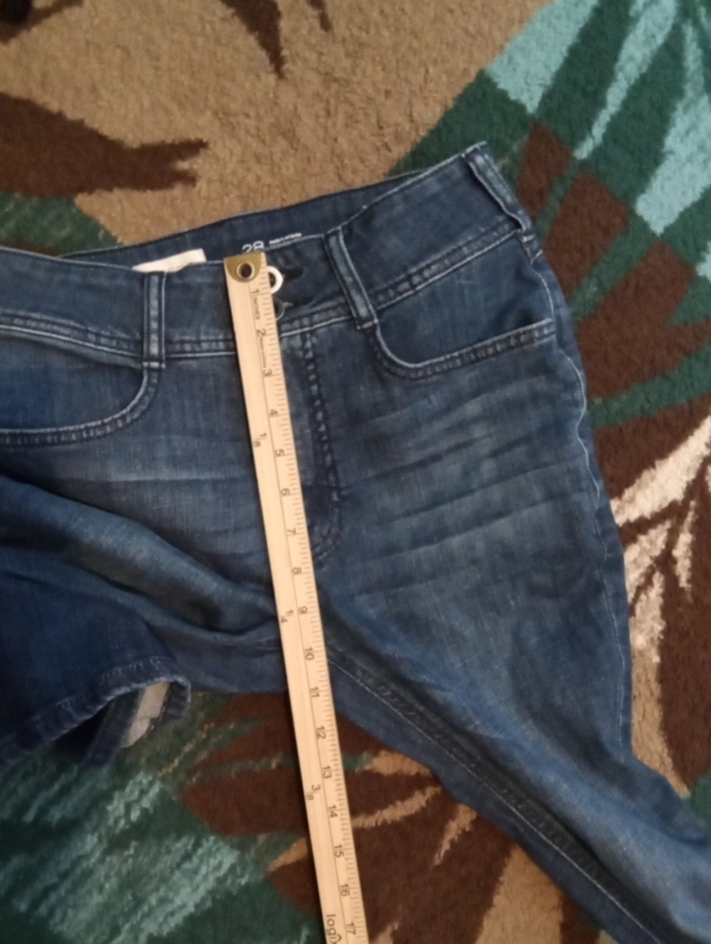 Pilcro Anthropologie High Rise Flare Jeans Blue Denium Medium Wash Womens 28 - Picture 11 of 12